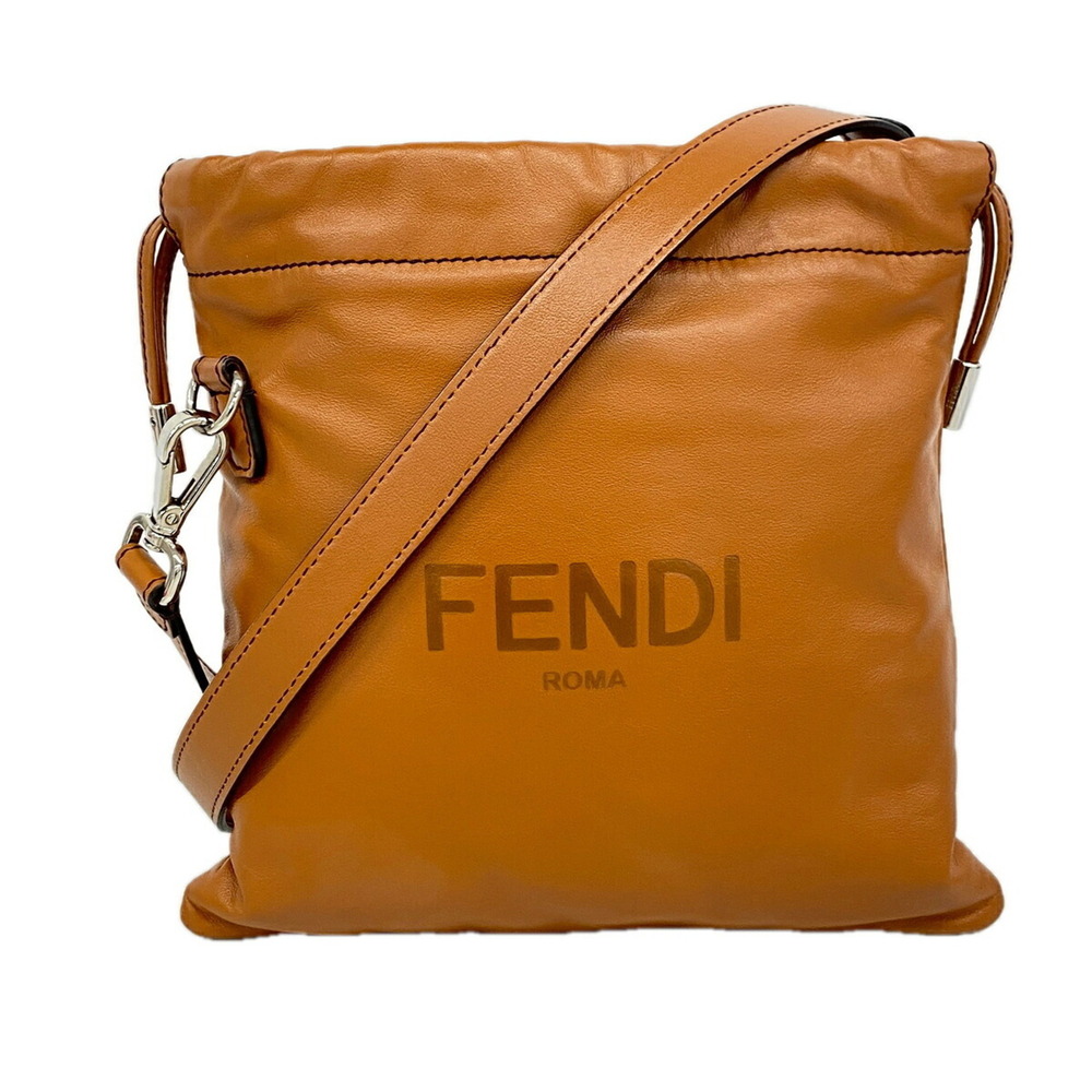 Fendi Shoulder Bag, Leather, Brown, Women's